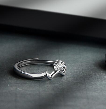 Sterling Silver Duo Rings for Couples