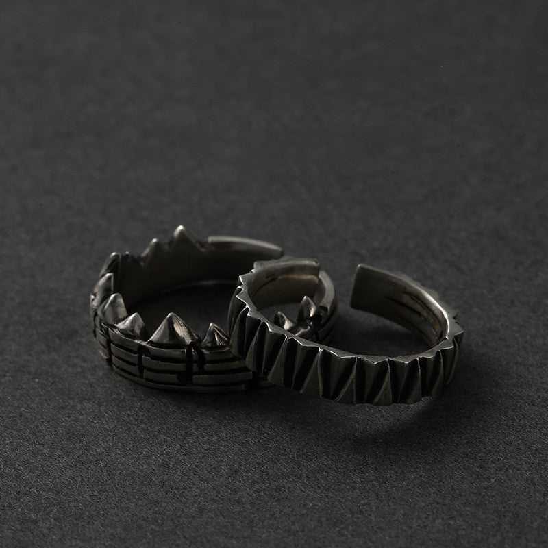 Sophisticated Silver Couple Rings