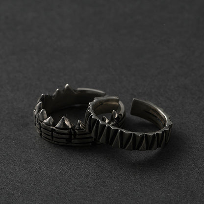 Sophisticated Silver Couple Rings