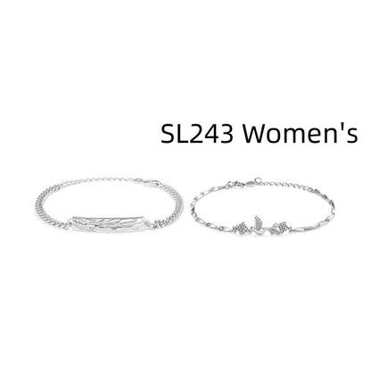 Custom Bird Diamond Couples Bracelet