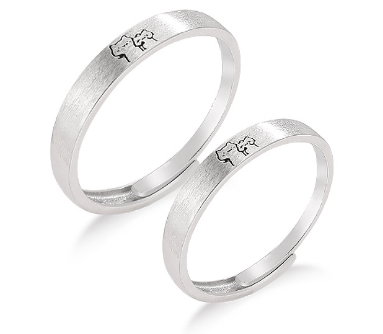 Cute Cat Couples Rings (One Pair)