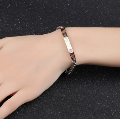 Couples Heart & Crown Bracelet